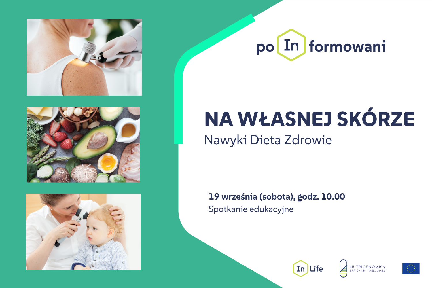 Baner: Na własnej skórze. Nawyki, dieta, zdrowie. Spotkanie edukacyjne Welcome2